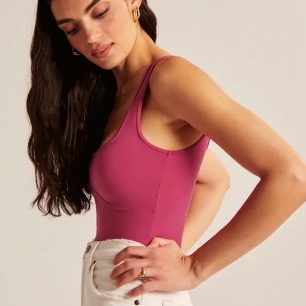 Abercrombie Seamless fabric corset crop